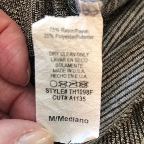 Wish USA Mini Dress Gray and Black Striped Sundress Beach Resort size Medium - Picture 11 of 14